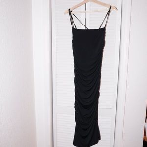 Abercrombie asymmetrical ruched strappy dress